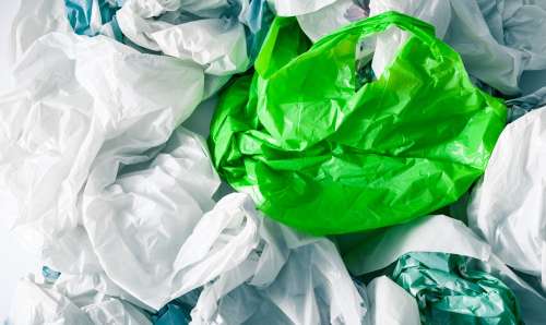 Disposable plastic bag waste recycling