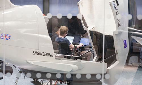 Students studying in the Aerospace Research Institute