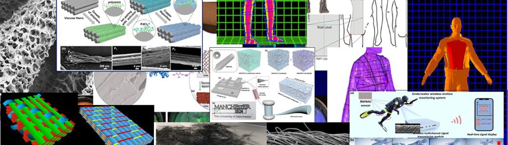 Collage of various textiles imagery